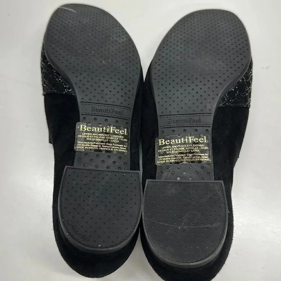 Beautifeel Lexi Loafers Suede Leather Shoes Black Chain Print NWOB Size 36 5 - Picture 11 of 14